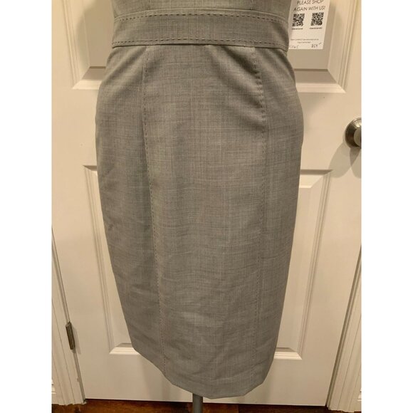 Rebecca Taylor Gray Sweetheart Dress W/ Leopard Print Blouse, Size 0 (US) - Picture 4 of 8